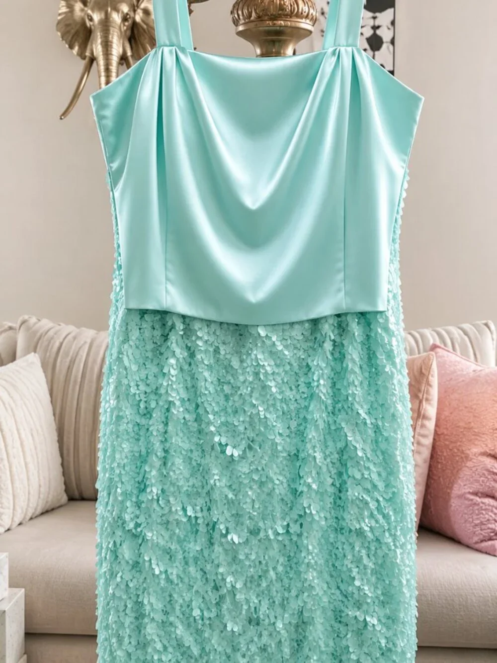 Verucci by Chancelle Three-Piece Aqua Skirt Set